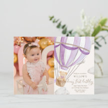 Nalle Hett Hair Balloon First Birthday Photo