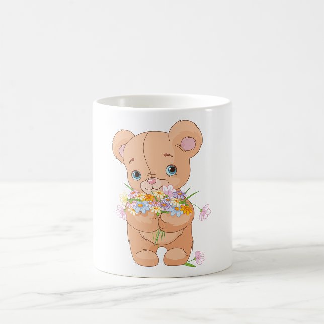 Nalle Holding A Bouquet Mugg (Skapare uppladdad)