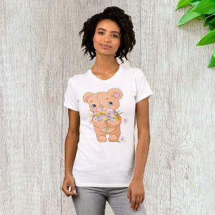 Nalle Holding A Bouquet Womens T-Shirt