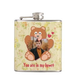 Nalle Holding Heart Photo Valentine Day Fickplunta