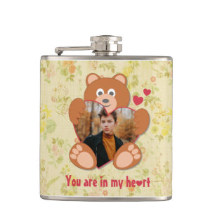 Nalle Holding Heart Photo Valentine Day Fickplunta
