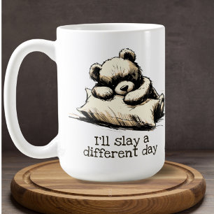 Nalle Hug Pillow Brown Self Care Rest Kaffemugg