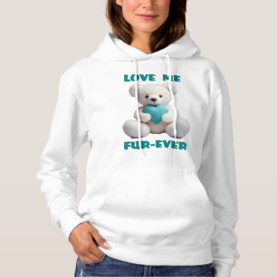 Nalle Hugger Teal Heart Alla hjärtans dag-gåva T Shirt