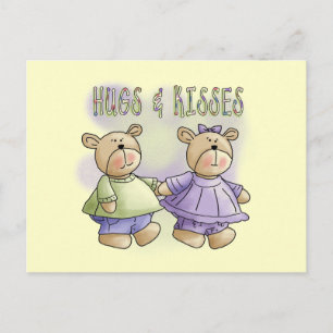 nalle Hugs och Kisses Tshirts och Gifts Vykort