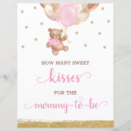 Nalle Hur många Kisses-spel-skyltbabyskor