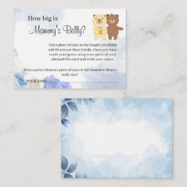 Nalle Hur stort är Mamma Belly Shower Game Card Placeringskort