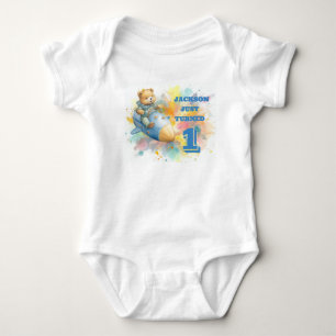 Nalle i A Rocket - Barns födelsedag T-Shirt