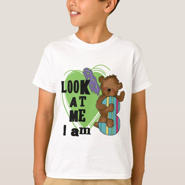 Nalle I är 3 dagskjortor och gåvor T-shirt (Framsida)