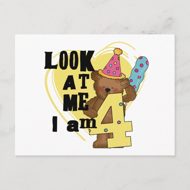 Nalle I är 4 dagskjortor och gåvor Vykort (Framsida)