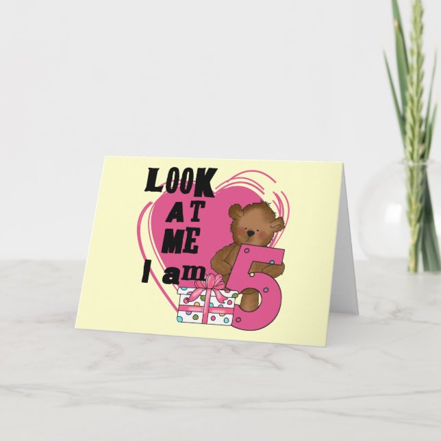 Nalle I är 5 dagars T-shirts och gåvor Kort (Framsida)