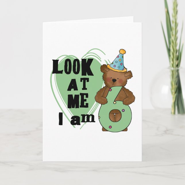 Nalle I är 6 dagars T-shirts och gåvor Kort (Framsida)