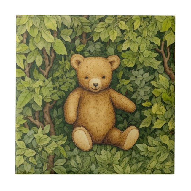 NALLE i ART NOUVEAU STIL Kakelplatta (Framsidan)