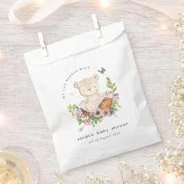 Nalle i Blomsterbabyskor för Rosa i Basket