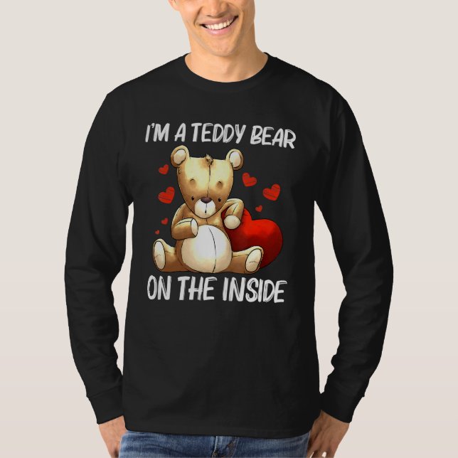 Nalle i coola För manar kvinnor plush stuffade Lek T Shirt (Framsida)