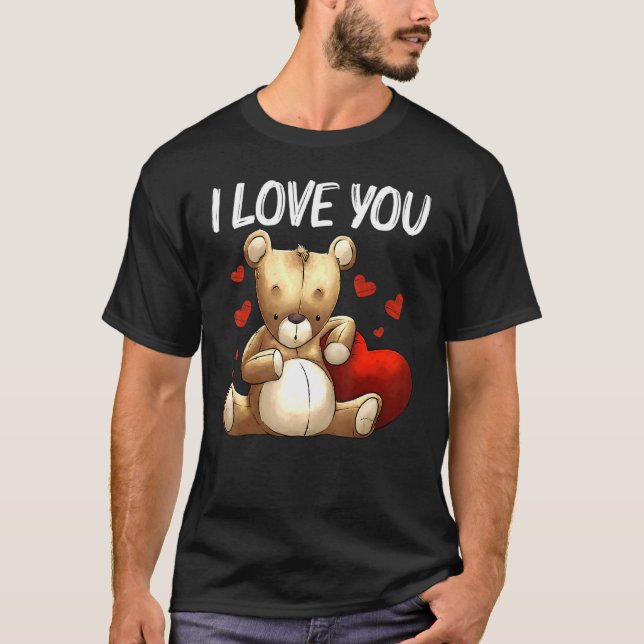 Nalle i coola För manar kvinnor plush stuffade Lek T Shirt (Framsida)