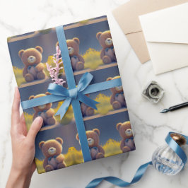 Nalle i ett ängsbarn, söta barn i alla åldrar presentpapper