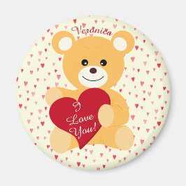 Nalle "I Kärlek dig!" Magnet