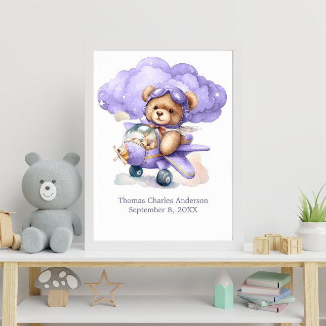 Nalle i konst av flygplansdäcket poster (Skapare uppladdad)