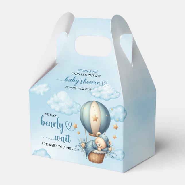 Nalle i luftballong-förmånslådor presentaskar (Framsidan Sidan)