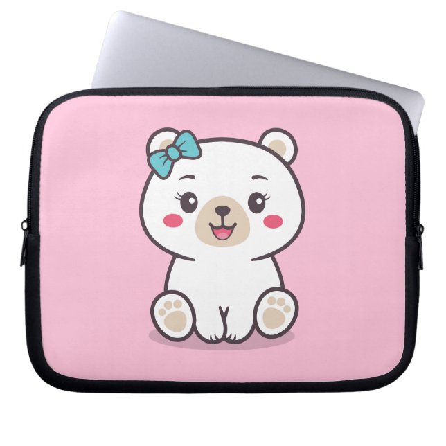 Nalle Illustration Laptop Fodral (Framsidan)