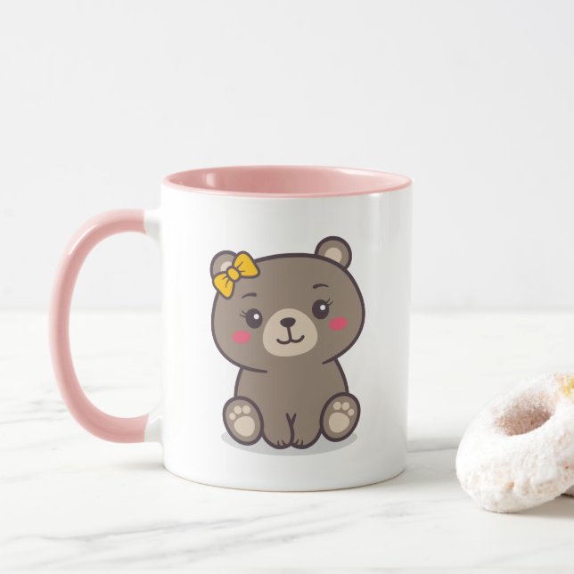 Nalle Illustration Mugg (Med munk)