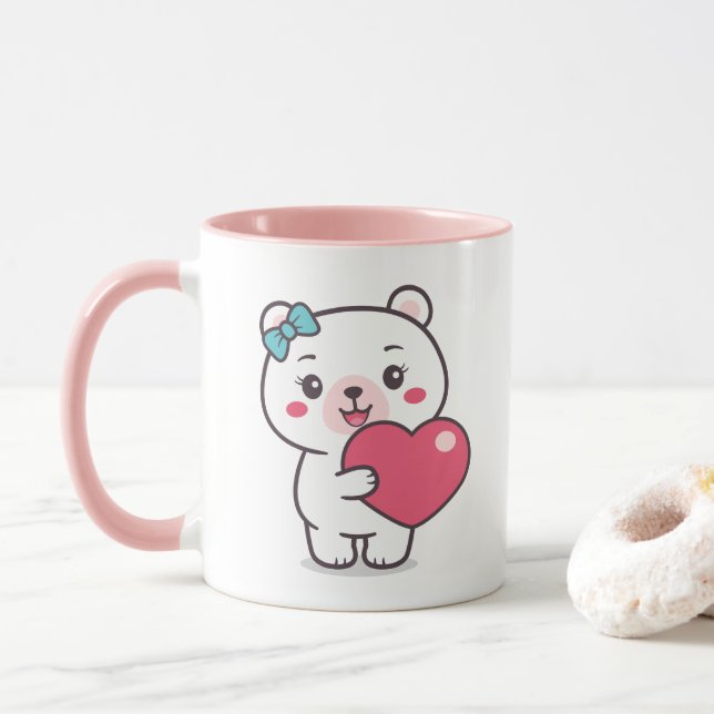 Nalle Illustration Mugg (Med munk)