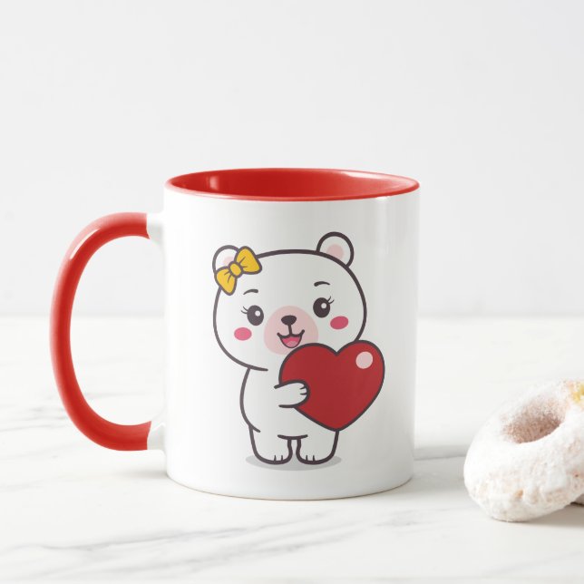 Nalle Illustration Mugg (Med munk)