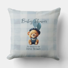 Nalle Jean Baby Shower Blue Dekorativ kudde