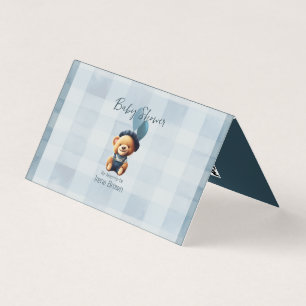 Nalle Jean Baby Shower Blue-skåp Kort