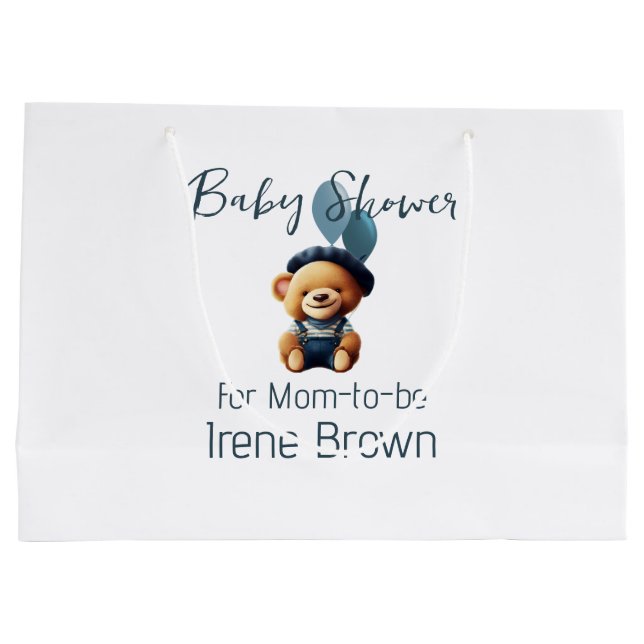 Nalle Jean Baby Shower Gift Bag (Baksidan)