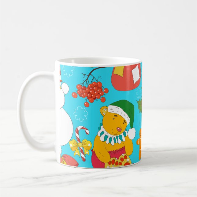 Nalle jul: Kid-Friendly Mönster. Kaffemugg (Vänster)