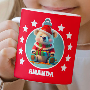 Nalle Jul Red Kids Hett Chocolate Mugg