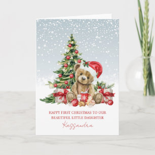 Nalle Julgran Min första jul Kort