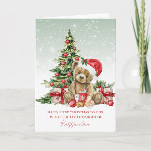 Nalle Julgran Mitt första julkort Kort