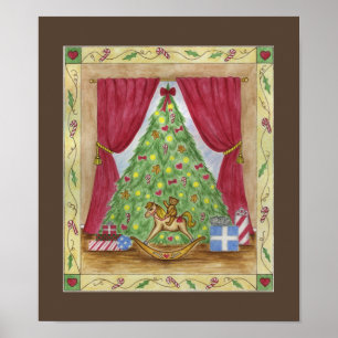 Nalle Julgran Poster