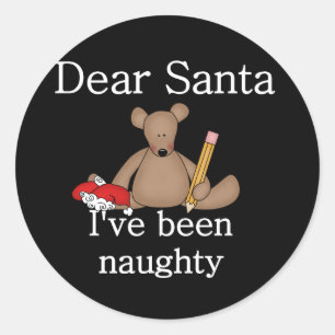 Nalle Kära Santa Runt Klistermärke