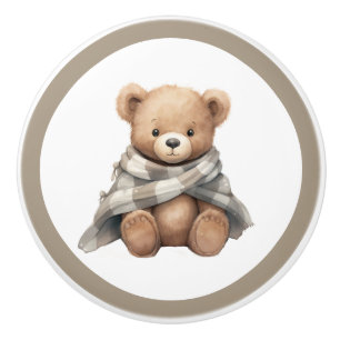 Nalle Keramisk knopp - Unisex Nursery Decor