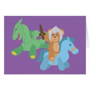 Nalle Knight Hälsningskort