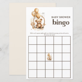 Nalle Kön Neutral babystöld Bingo Game
