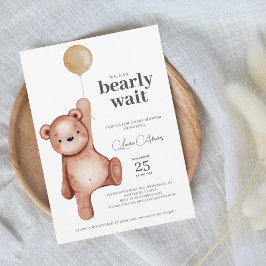 Nalle Könsneutrala babyskor Inbjudningar