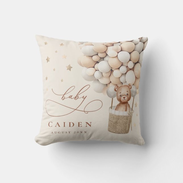 Nalle Könsneutrala babyskor Nursery Gift Kudde (Framsida)