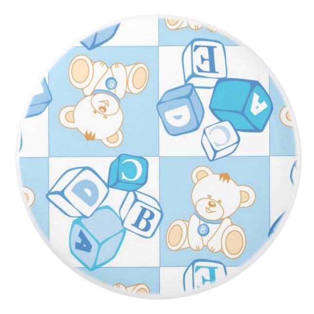 Nalle kontrollerat mönster knopp (Framsidan)