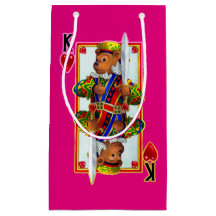 Nalle Kung i Hearts Gift Bag