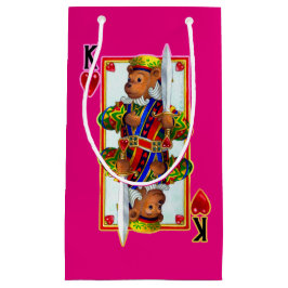 Nalle Kung i Hearts Gift Bag