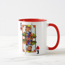 Nalle Kung i Hearts Mugg