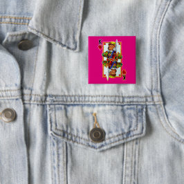 Nalle Kung i Hearts Pin Knapp
