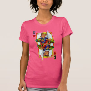 Nalle Kung i Hearts T-shirt