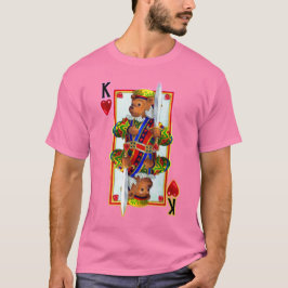 Nalle Kung i Hearts T Shirt
