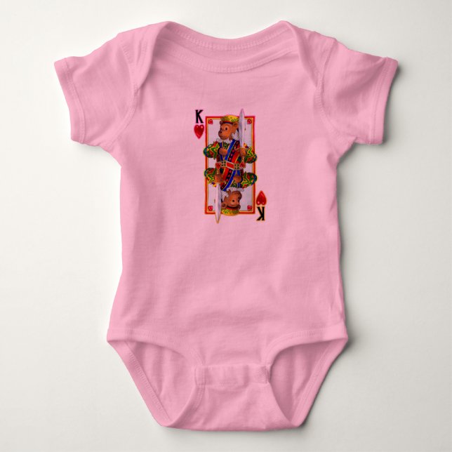 Nalle Kung i Hearts T-shirt (Framsida)