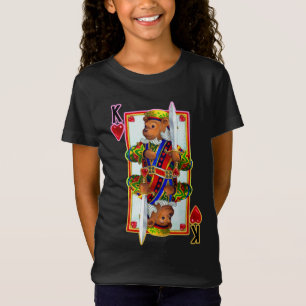 Nalle Kung i Hearts T-Shirt